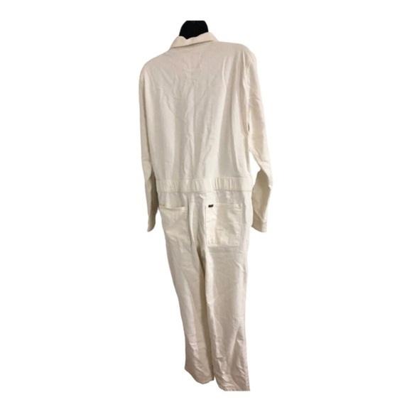 Lee union alls cream gold shimmery overalls jumpsuit unionsuit size large new - Picture 10 of 15